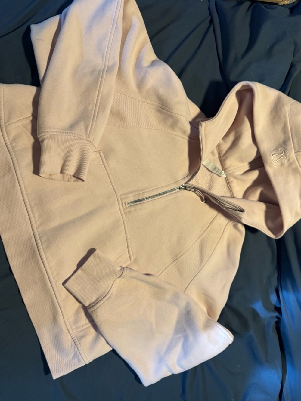 lululemon athletica Pale Pink Half-Zip Hoodie